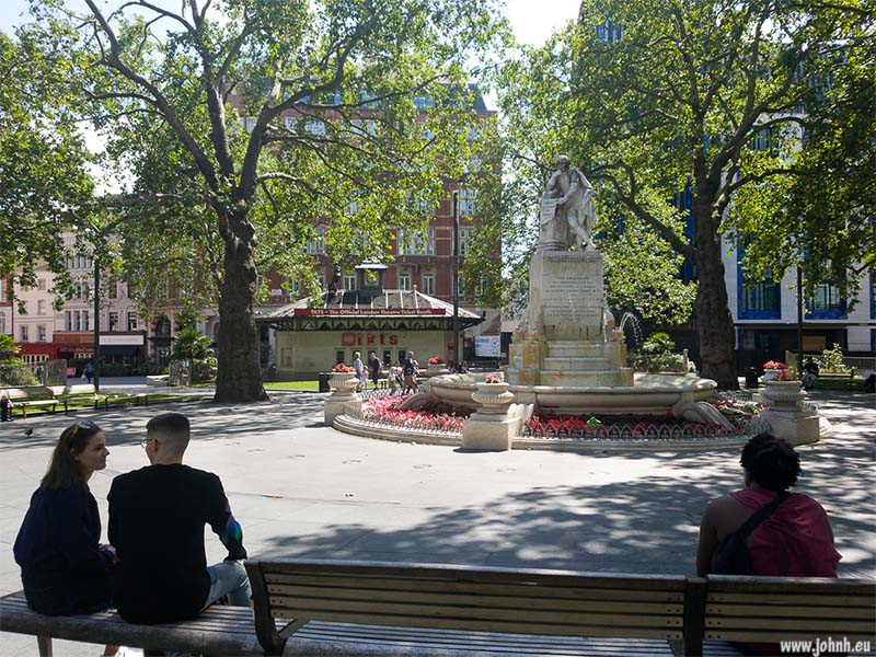 William Shakespeare statue in Leicester Square, London