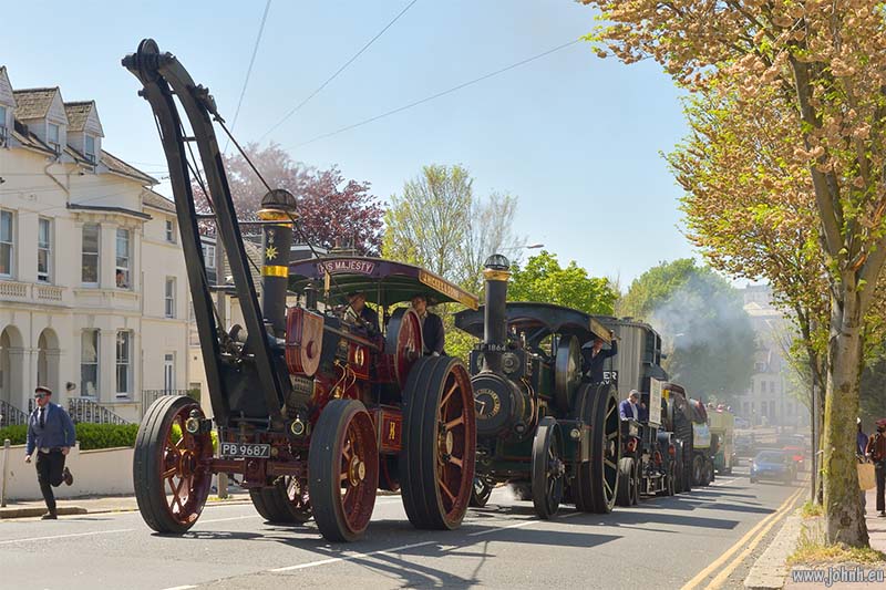 Steam vehicles in Brighton for the HCVS rally 
