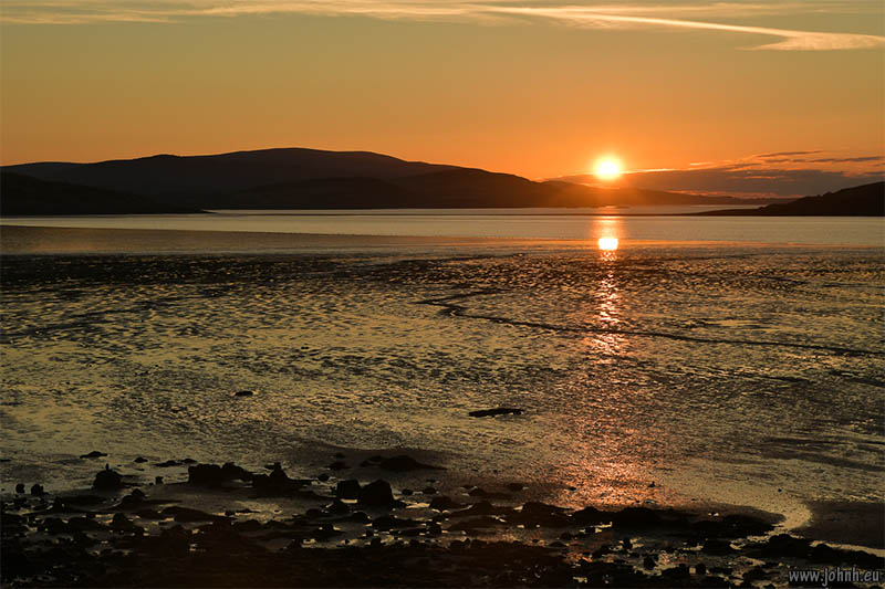 sunrise over Balcary Bay