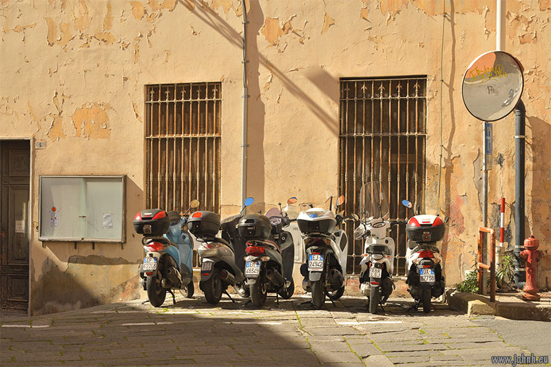Scooters in San Remo, Liguria
