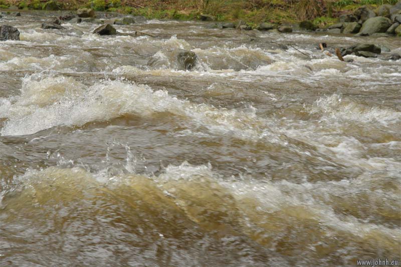 Water in the gorge of the River Greta, Cumbria