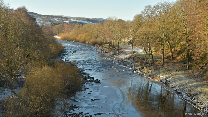 Ice on the River South Tyne at Ridley Bridge 