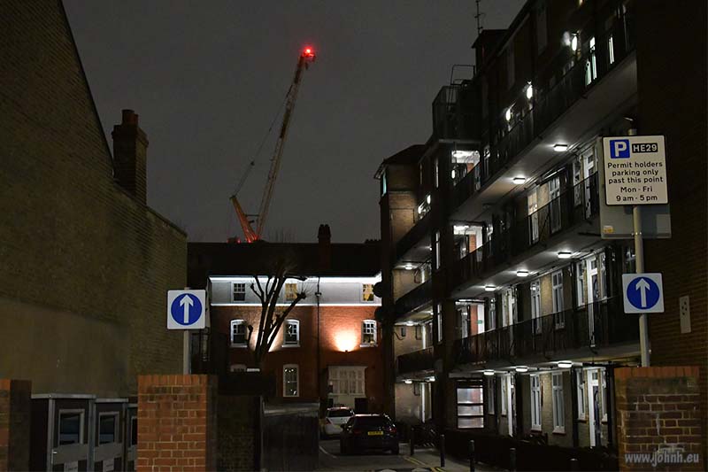 Hammersmith, West London at night