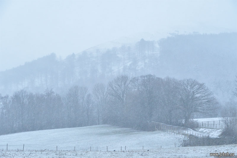 Blizzard in Keswick, Cumbria