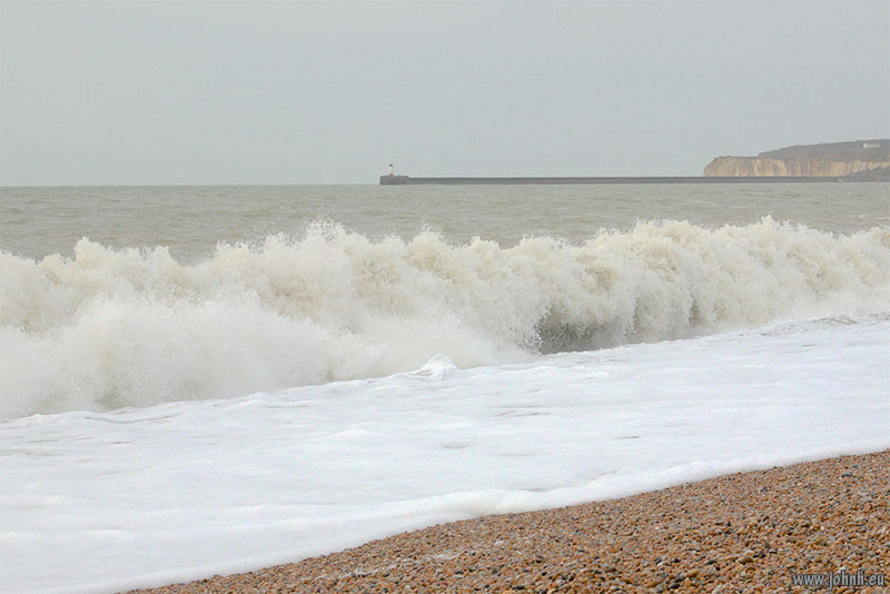 Waves on the beach at Seaford, Sussex