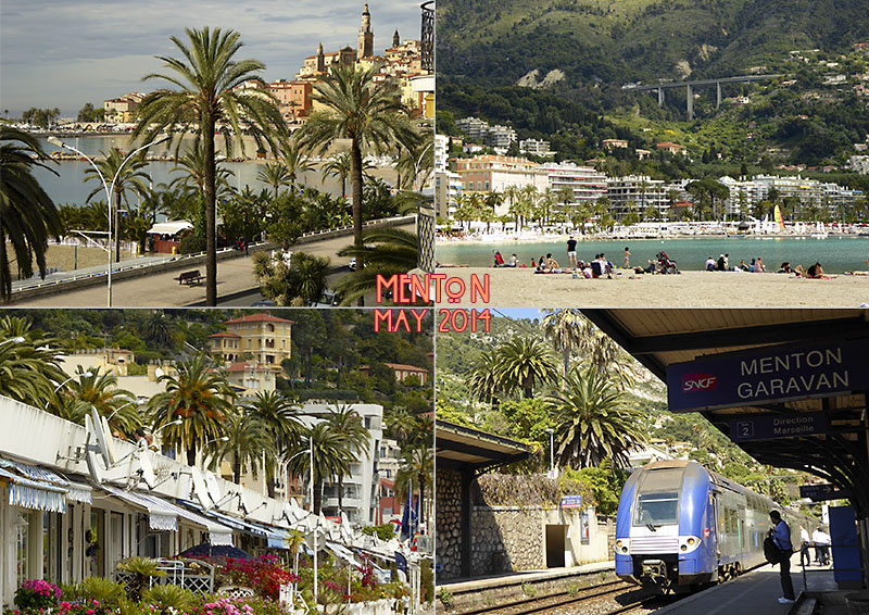 Postcard of my photos of Menton on the French Riviera